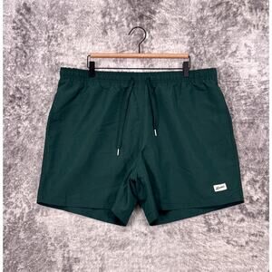 Bather Swim Trunks XXL Mens Solid Green Shorts